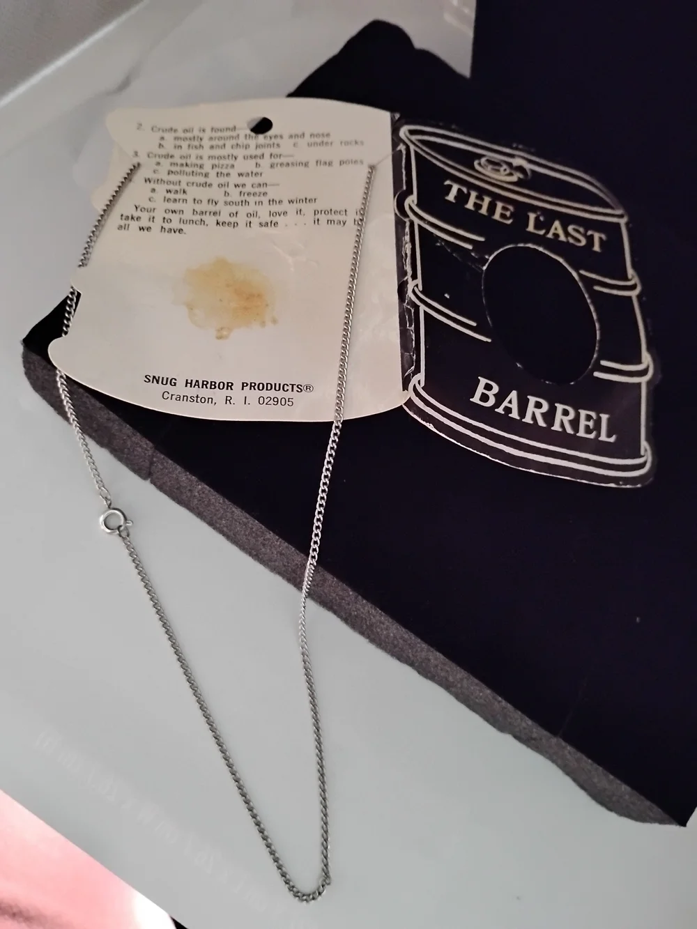 The Last Barrel Pendant Necklace in Brown and Cream